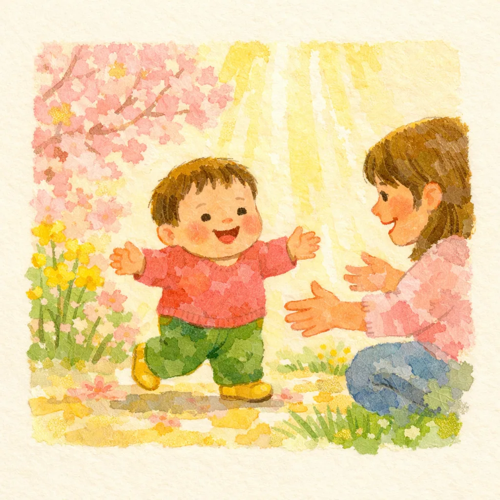 はるくんの、はじめての一歩
